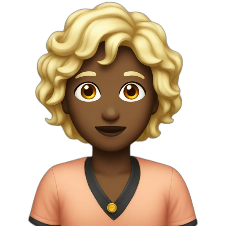 black peach emoji