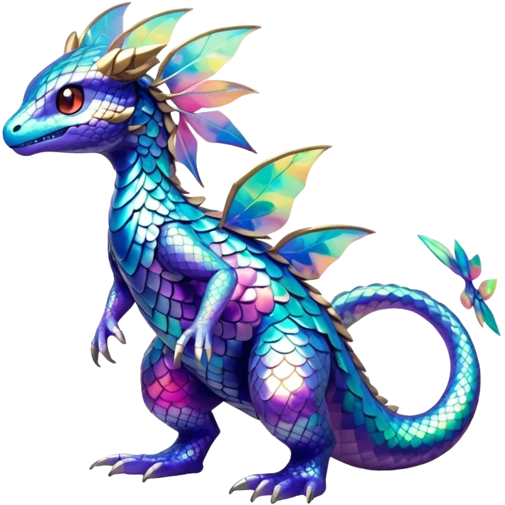 Shiny Exotic Pokémon-Fakémon-hybrid-creature (full body) emoji