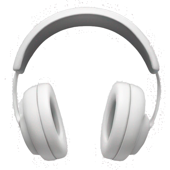 white headphone emoji