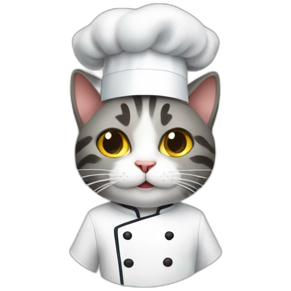 Cat chef with є emoji
