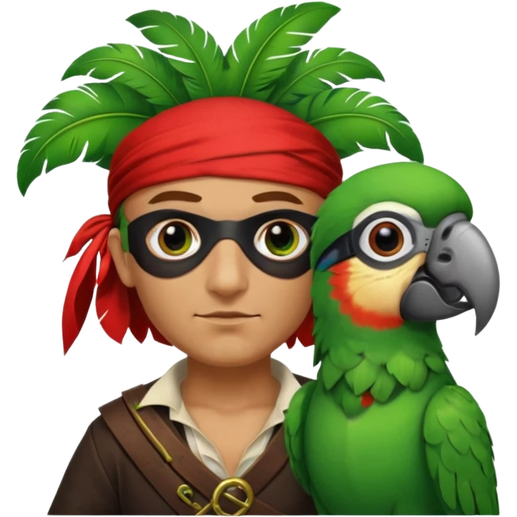 pirate and parrot emoji