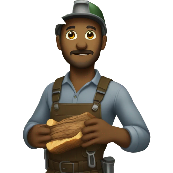 Logger eating trees emoji