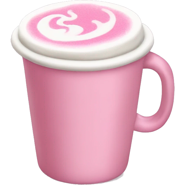 pink matcha latte in the cup  emoji