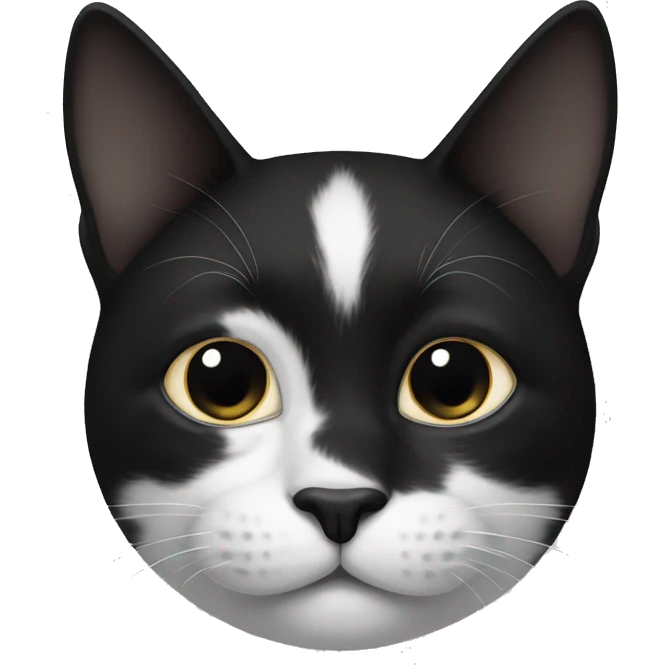 Black White cat emoji