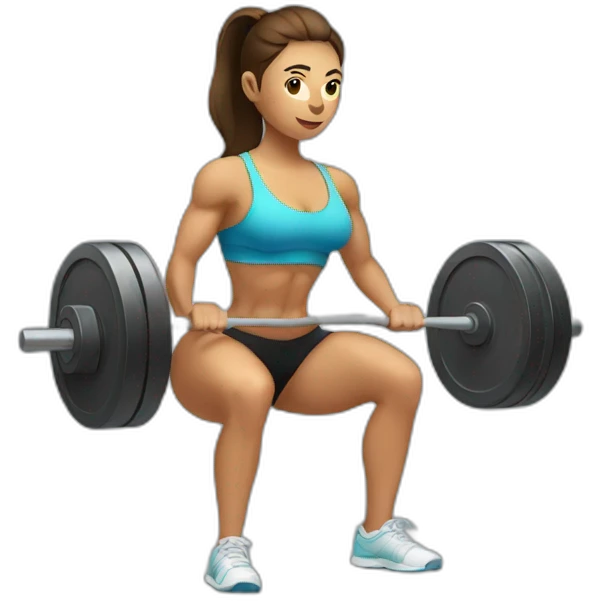  woman doing deadlift  emoji