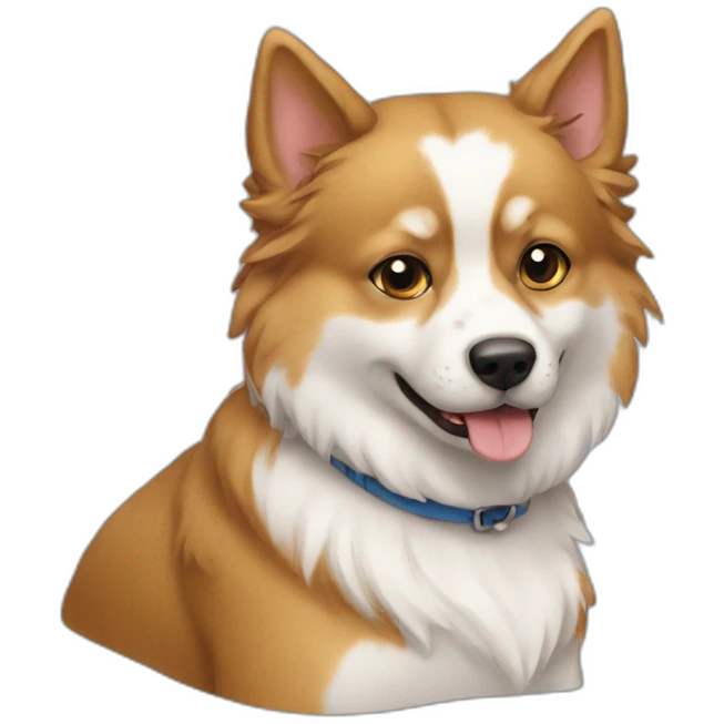 Chien sur un chat emoji