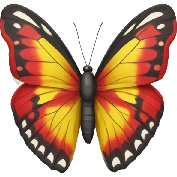 Red and yellow butterfly emoji