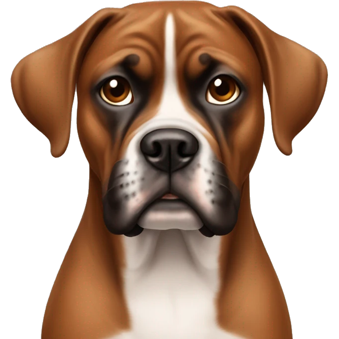 Create a Brown Boxer dog with Christines head  emoji
