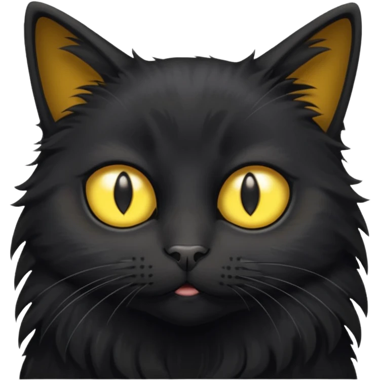 scared black cat emoji