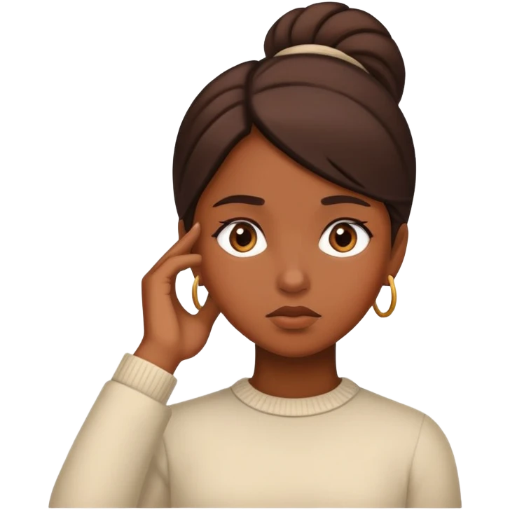 chica pensando emoji