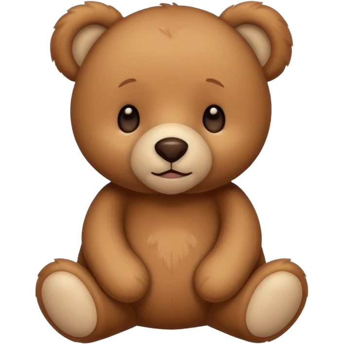 Teddy bears have soft fur and innocent, gentle faces. emoji