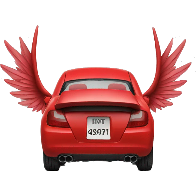 A red car with wings emoji