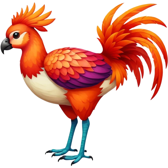 Colorful exotic tropical Falvie-Fionbri, full body emoji