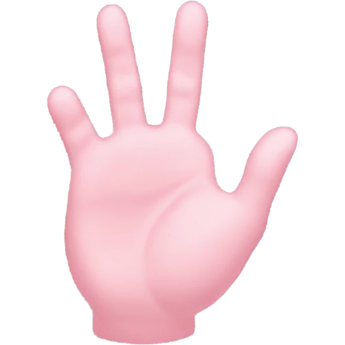 a light pink hand heart emoji