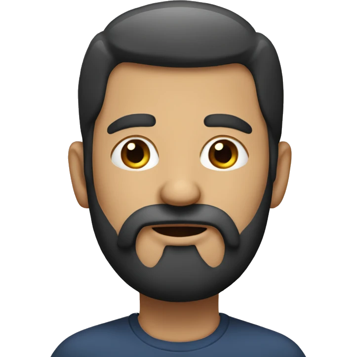 Man with abnormal Long Beard emoji
