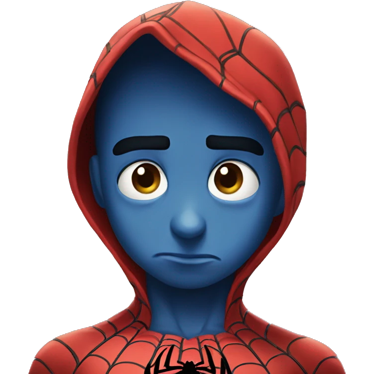 sad spiderman emoji