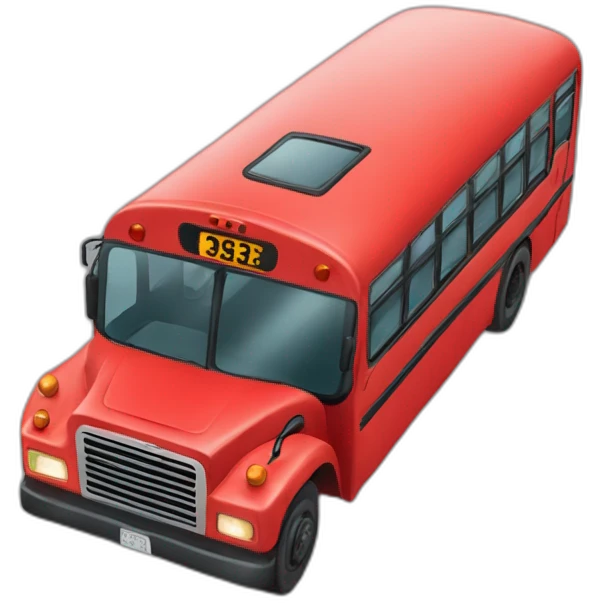 Un bus rouge avec quelqu’un dedans emoji