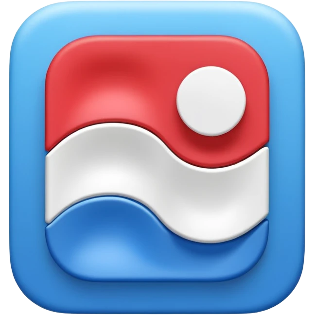 Create a modern, clean vector illustration of the Deezer app icon, designed in a smooth flat + soft 3D illustration style.
The icon should be placed inside a rounded square app icon shape, centered perfectly.


 emoji