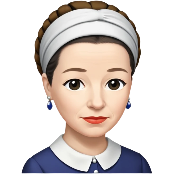 simone de beauvoir with headband emoji