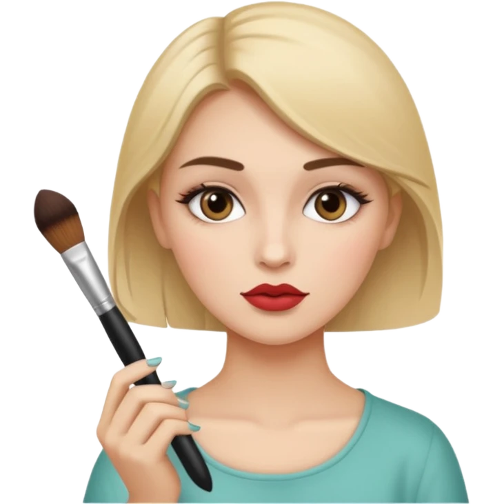 Girl applying makeup emoji