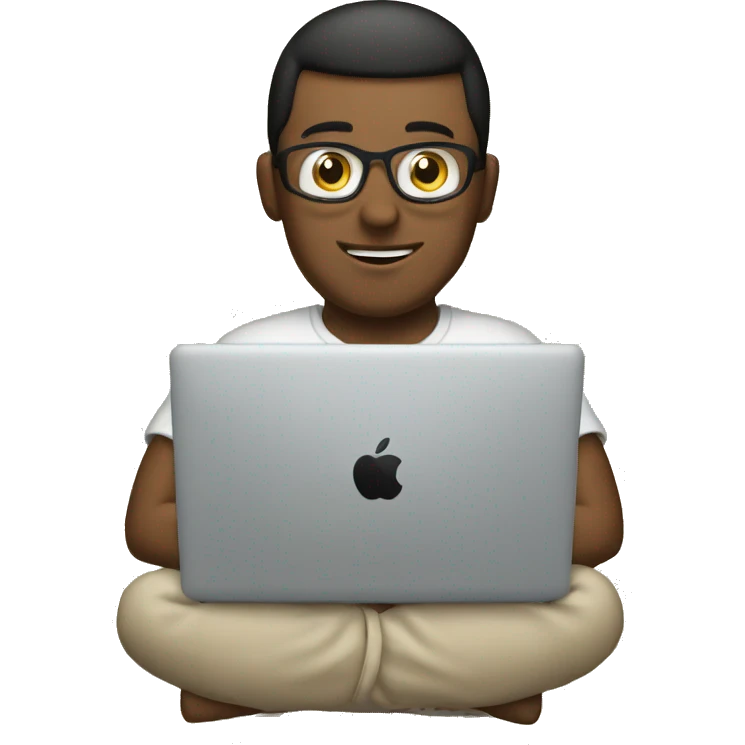 3 peaple with mac book in hands emoji