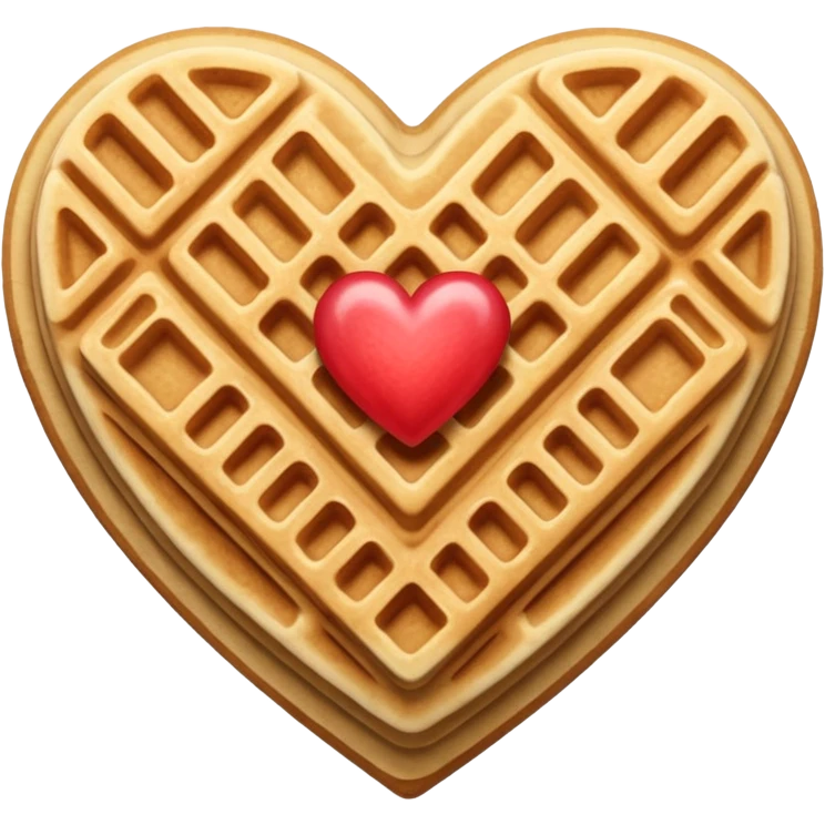 Beige heart waffle emoji emoji