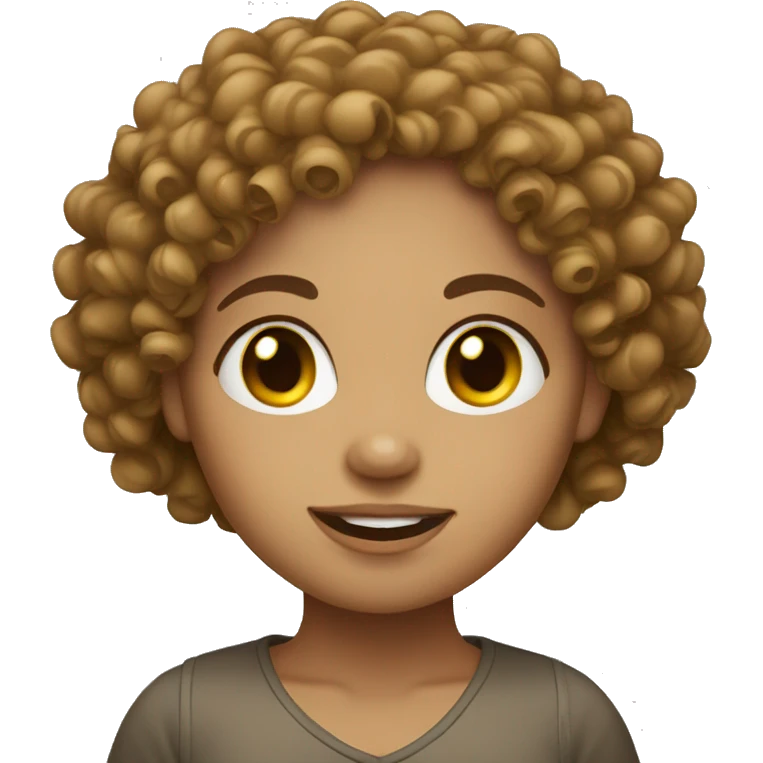 curly head Lightskinned girl emoji