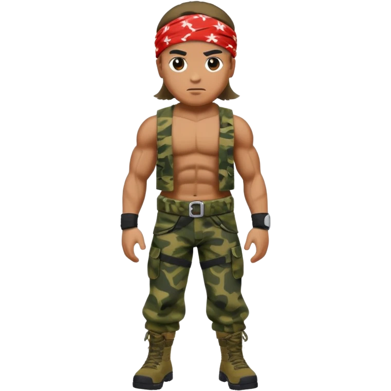 Rambo shooting, full body emoji