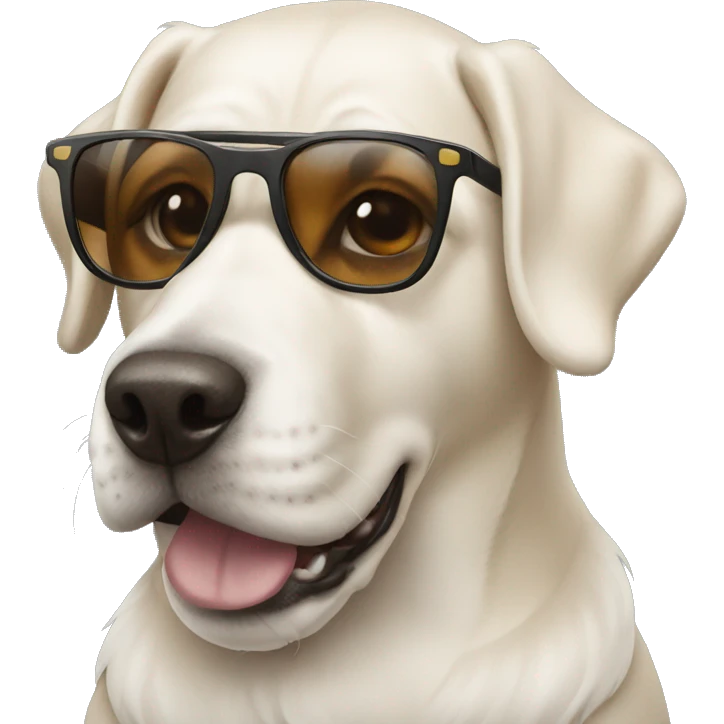Dog with sunglasses emoji