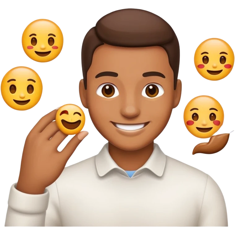 Artist creating an emoji emoji