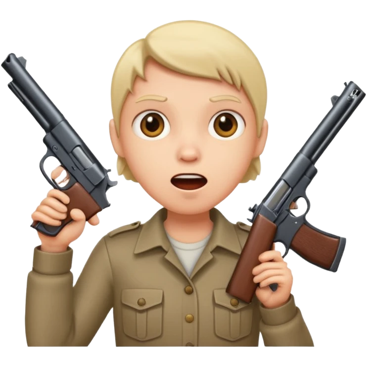 Wow face wit gun  emoji