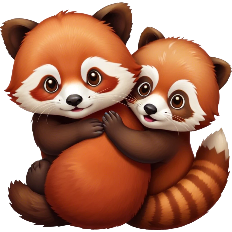 Redpanda and otter playing emoji