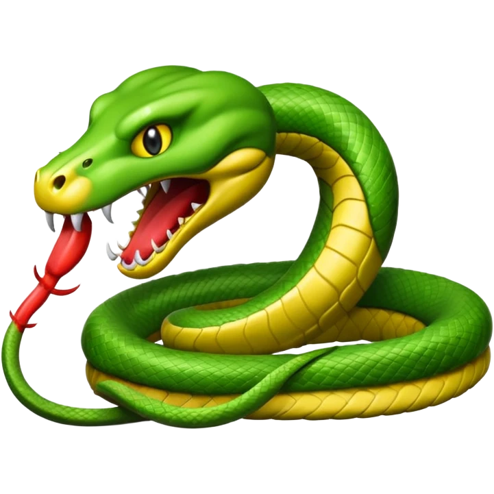 Viper toxic snake with poison angry emoji