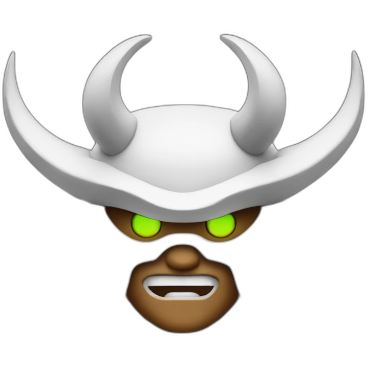 Demon samurai with neon eyes emoji