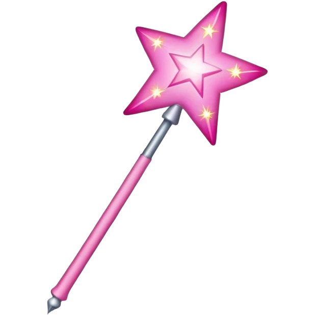 pink wand with sparks emoji