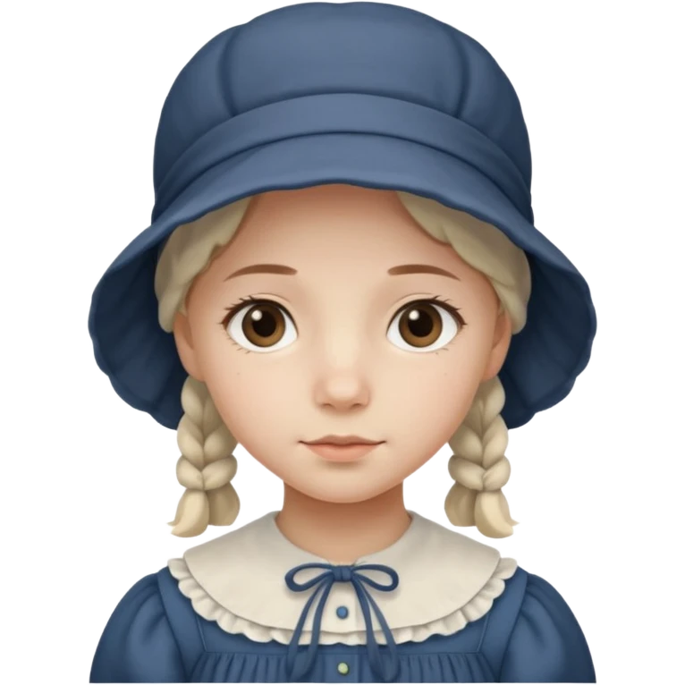 Puritan young girl Amish  emoji