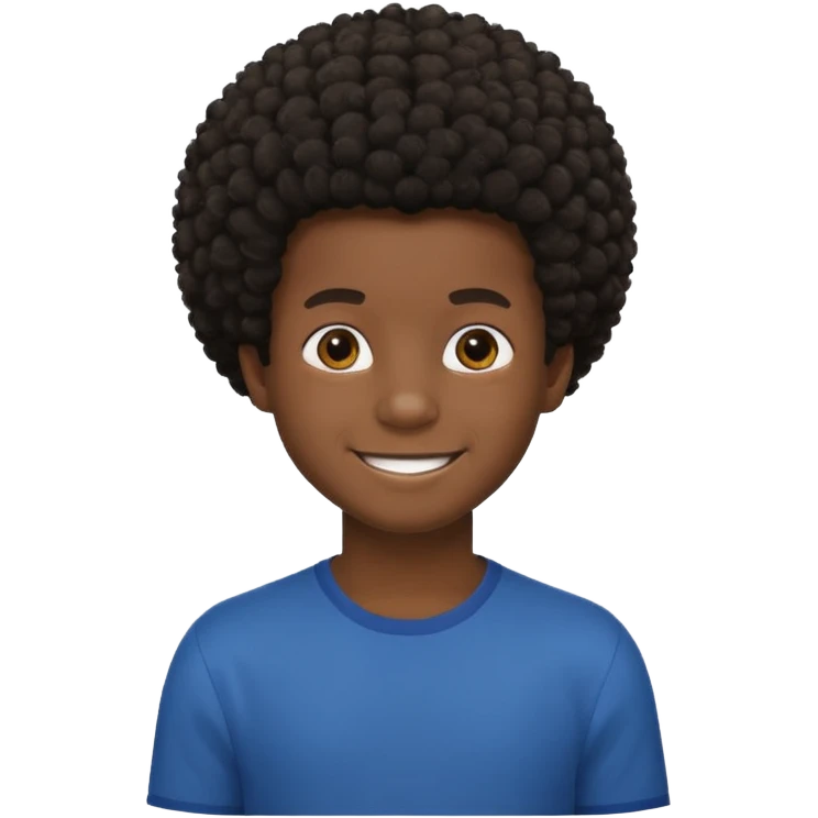 Black boy with a small afro  emoji