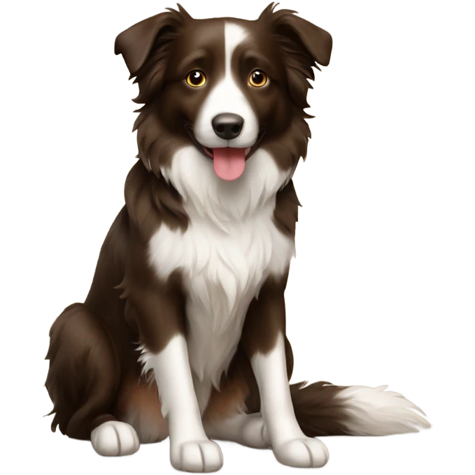 border collie brown sitting emoji