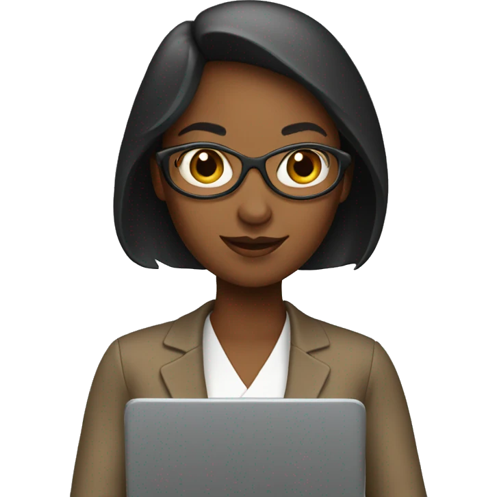 Working woman with an ipad emoji
