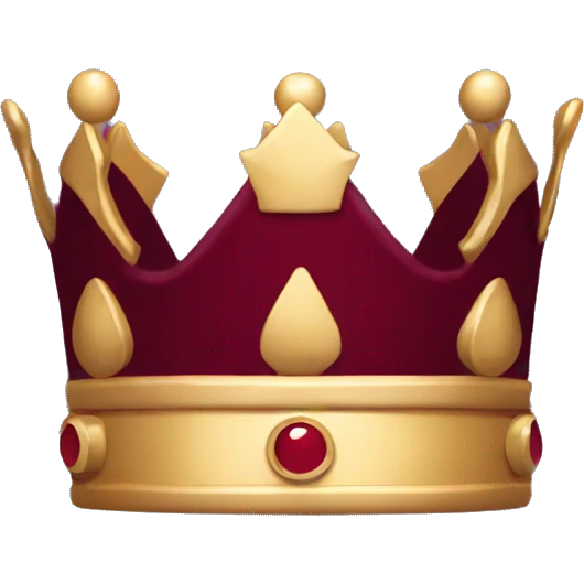 burgundy crown  emoji