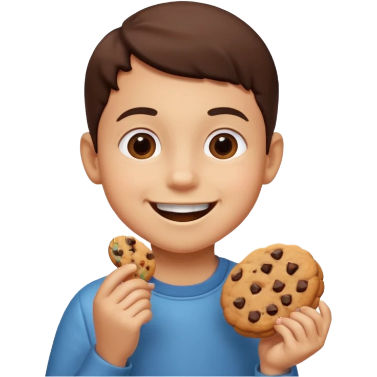 67 kid eating cookies emoji