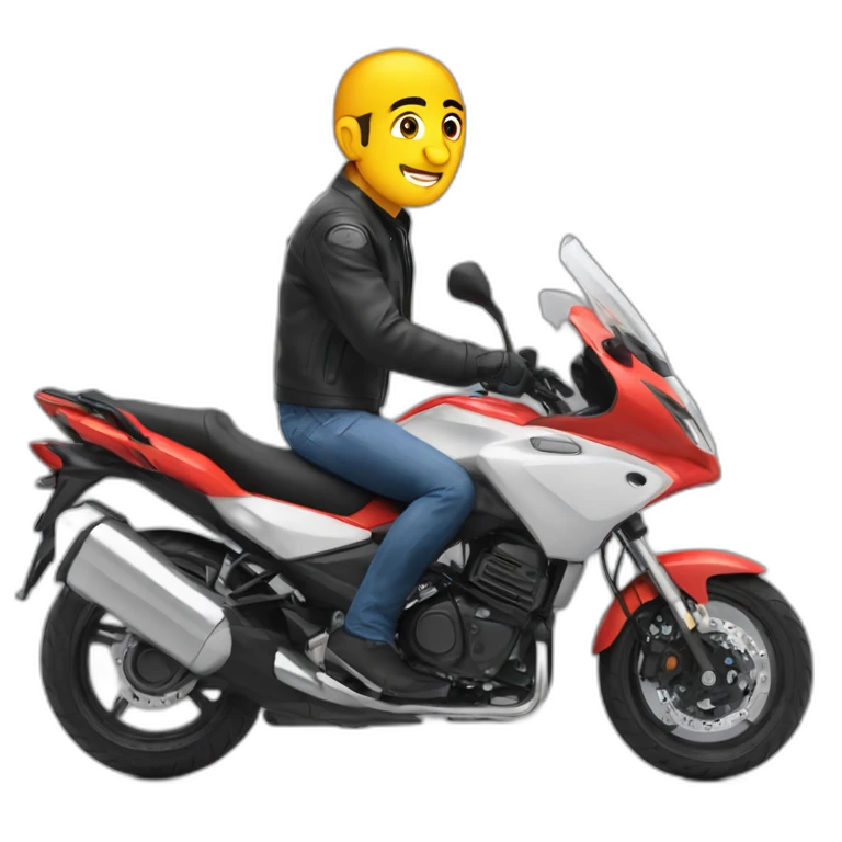 Zemmour sur une moto  emoji