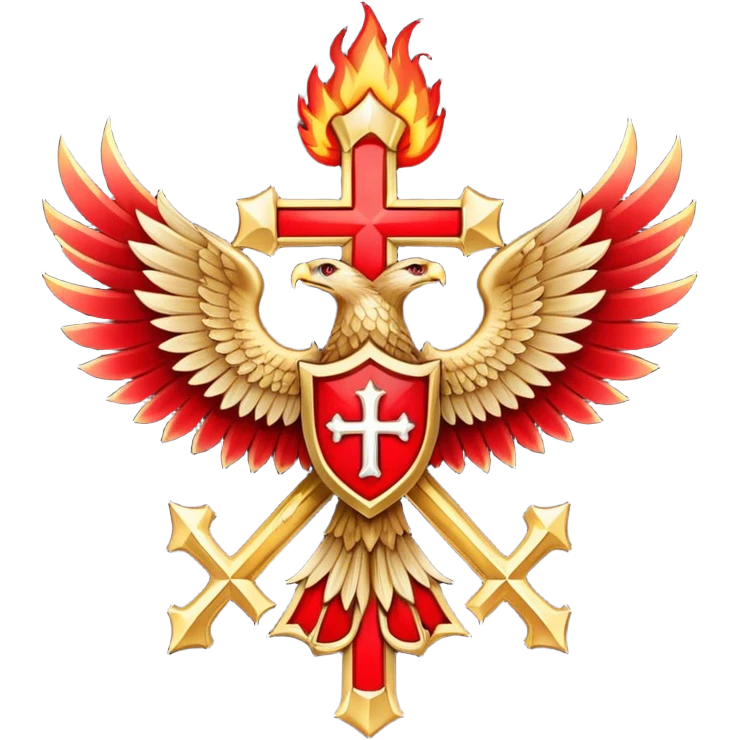 templar eagle fire cross emoji