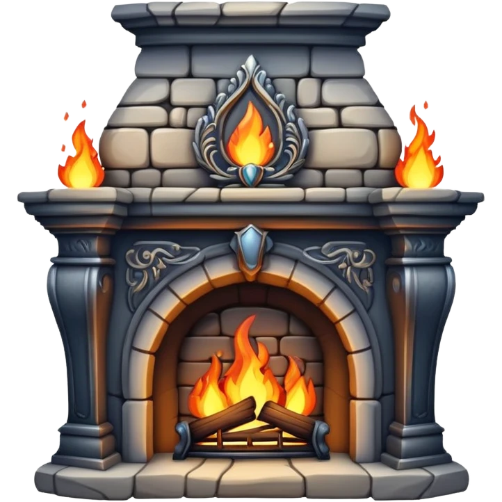 Enchanted fireplace emoji