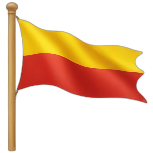 Yellow and red flag emoji