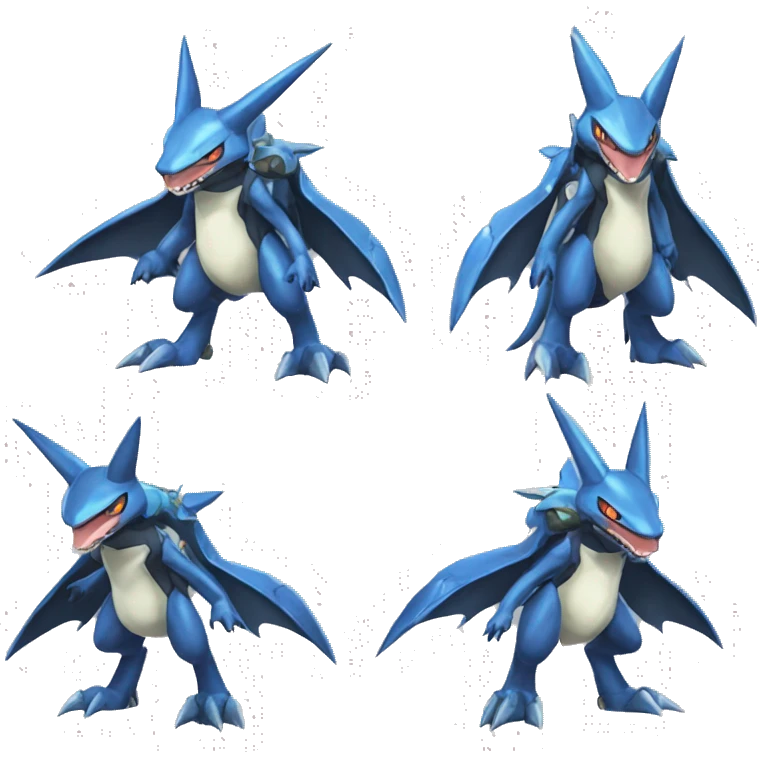 Sharpedo-Lucario-Salamence-Mecha full body emoji