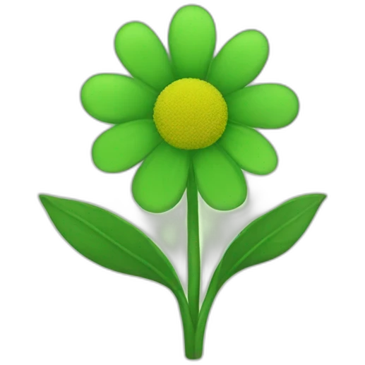 Green flower emoji