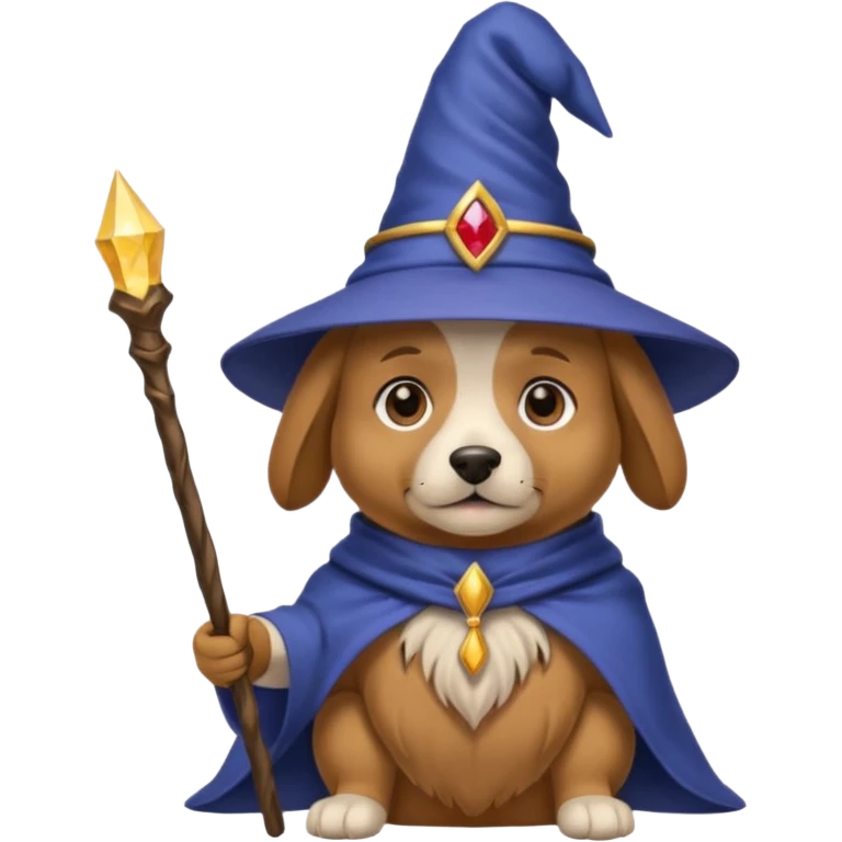 Dog wizard emoji