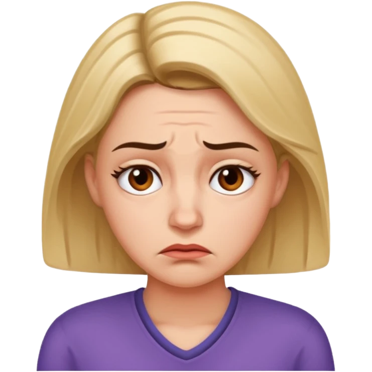 Mujer preocupada emoji