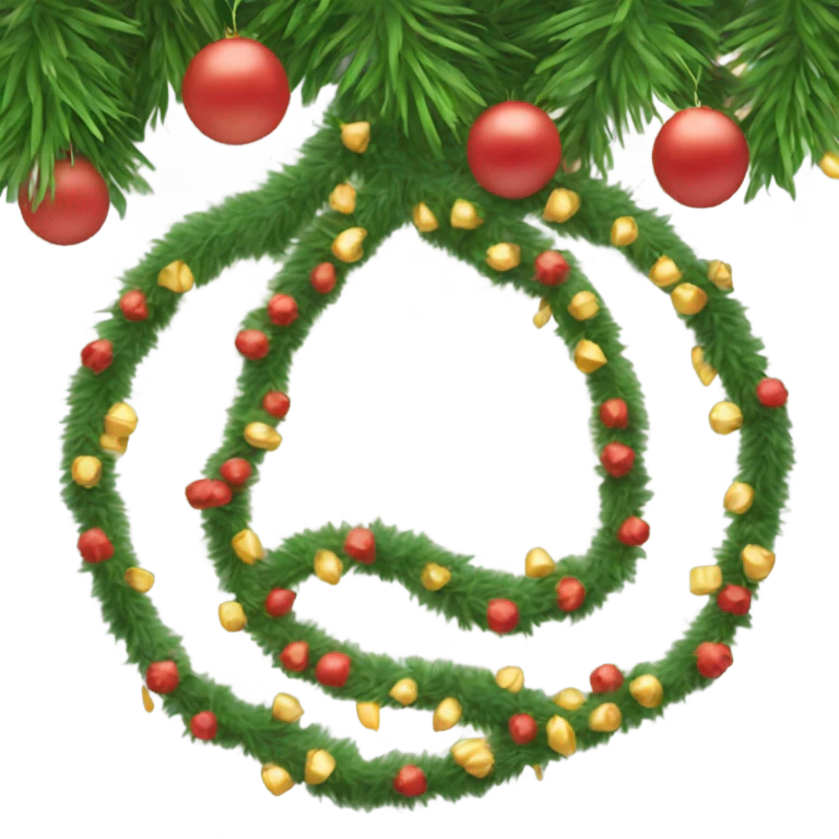 New Year's garland for a tree emoji